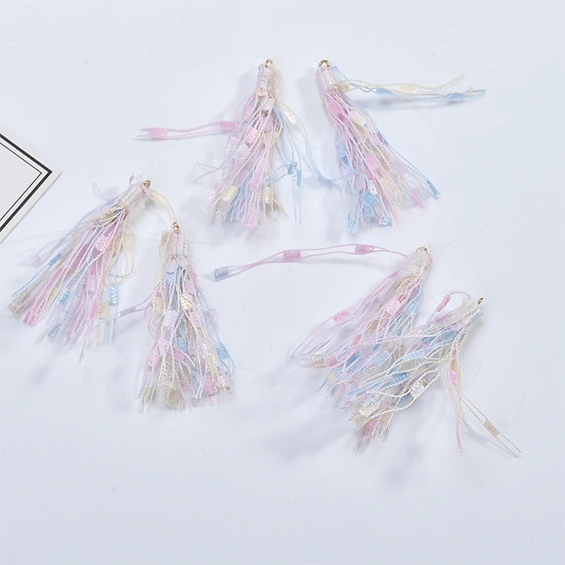 Серьги сделай сам серьги девушки Молодежные смешанные цвета шелковые ленты