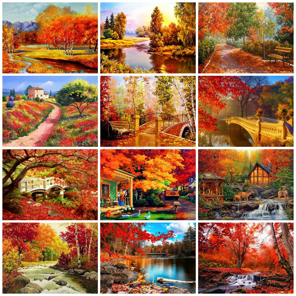 EverShine алмазная вышивка полная выкладка пейзаж мозаика осень картины стразами