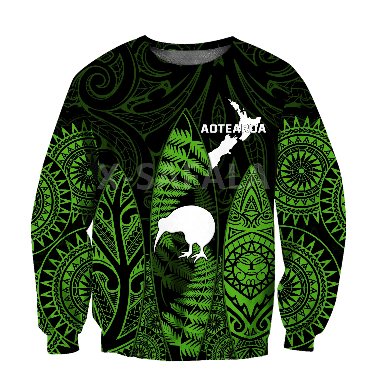 

New Zealand Maori Surf Green 3D Print XS-7XL Hoodie Man Women Harajuku Outwear Zipper Pullover Sweatshirt Casual Unisex