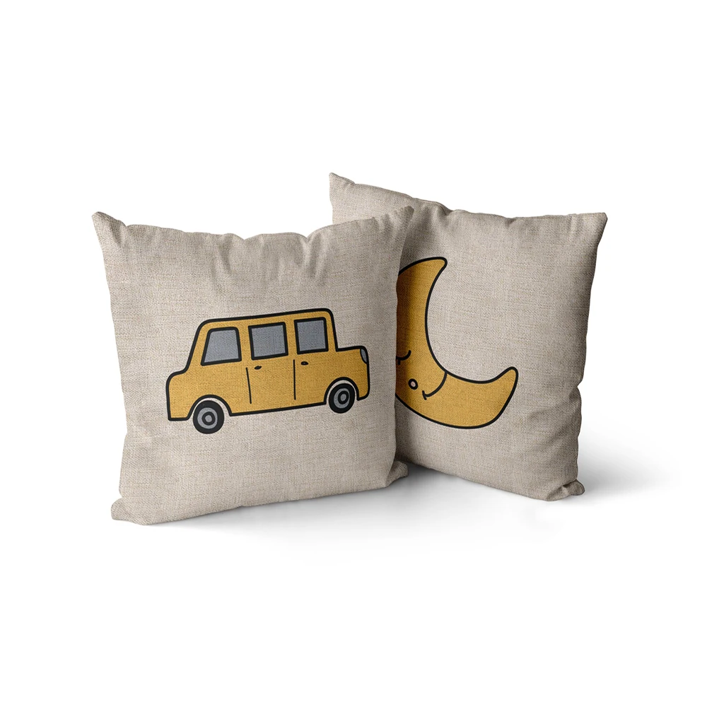 Чехол для подушки забавный чехол декоративный с милыми животными кактусами 45*45