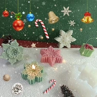 christmas snowflakes silicone candle mold diy handmade soap gypsum clay resin crafts making mould home decoration ornaments 2022