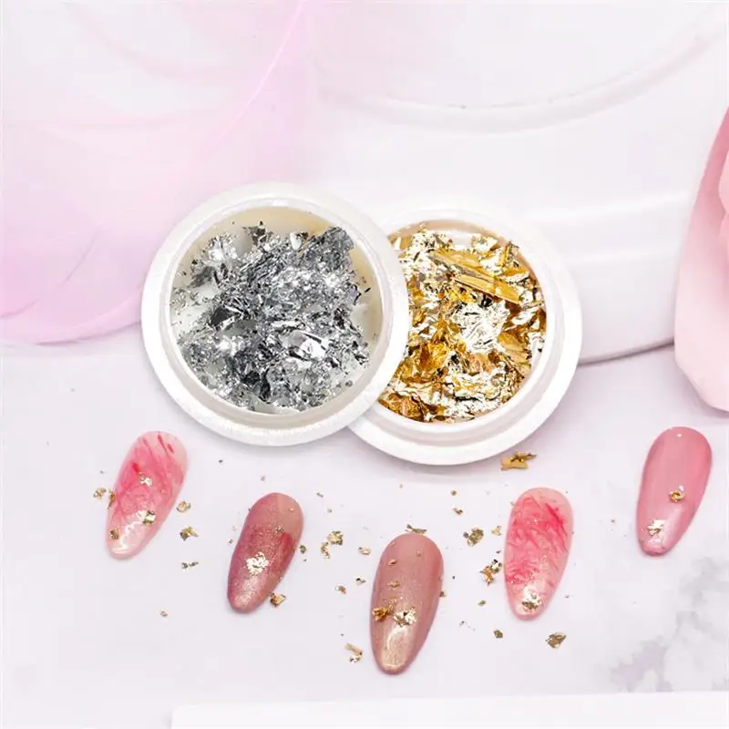 

Pipatian Nail Art Gold Foil Paper Nail Accessories Diy Nail- Stickers Wholesale Gifts Crafts Shiny Decoation for Girls