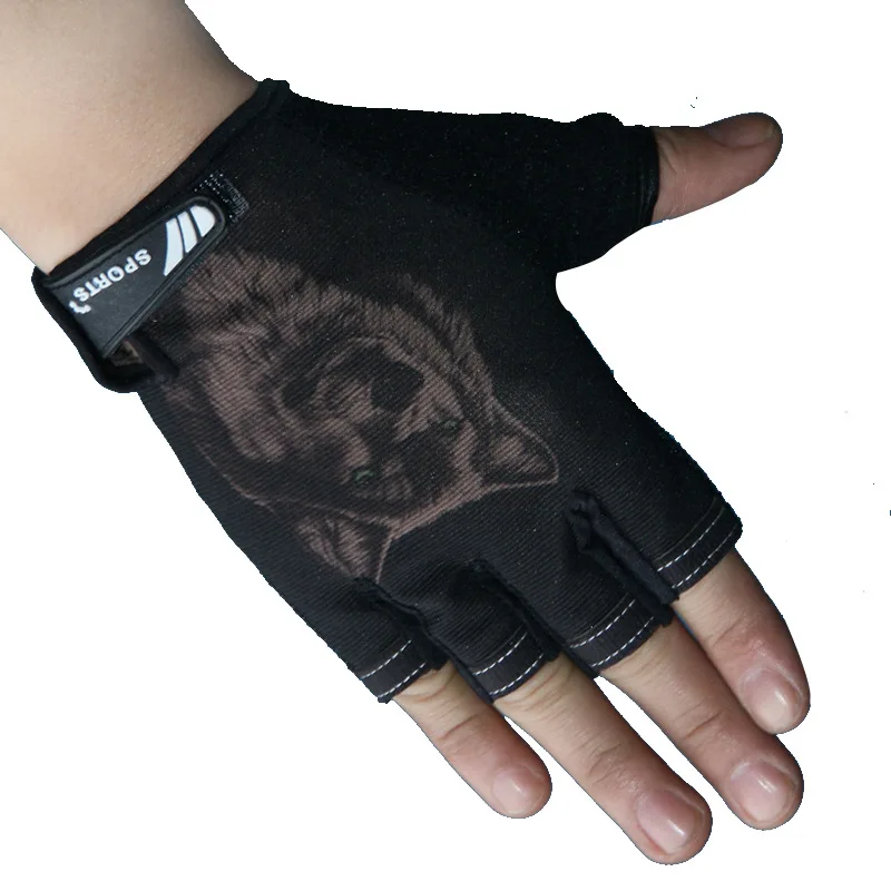 Летние велосипедные перчатки с полупальцами и поглощающим пот дизайном для