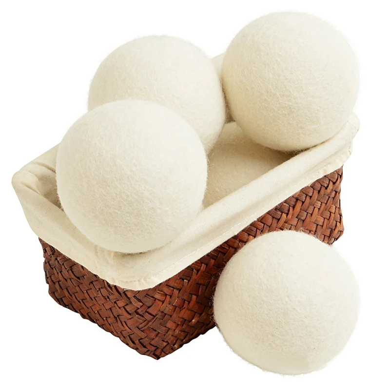 

6Pcs/Pack Wool Dryer Balls Reusable Natural Organic Laundry Fabric Softener Ball Premium Washing Machine Laundry Clean Ball
