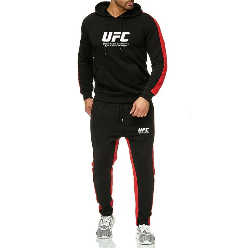 Мужской спортивный костюм из двух предметов Повседневная Толстовка с капюшоном