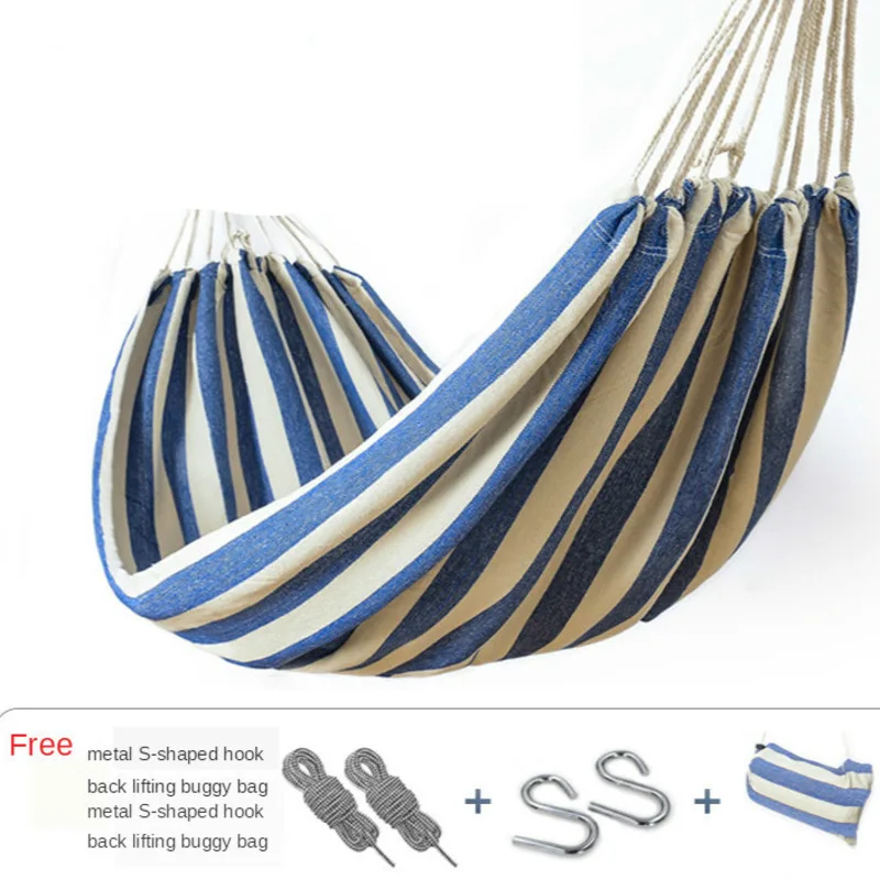 

Double Hammock 450 Lbs Portable Travel Camping Hanging Hammock Swing Lazy Chair Canvas Hammocks