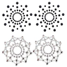 2 пары, забавные сексуальные Кристальные стразы, соски, наклейка на груди, интимные товары, наклейка на сосок
