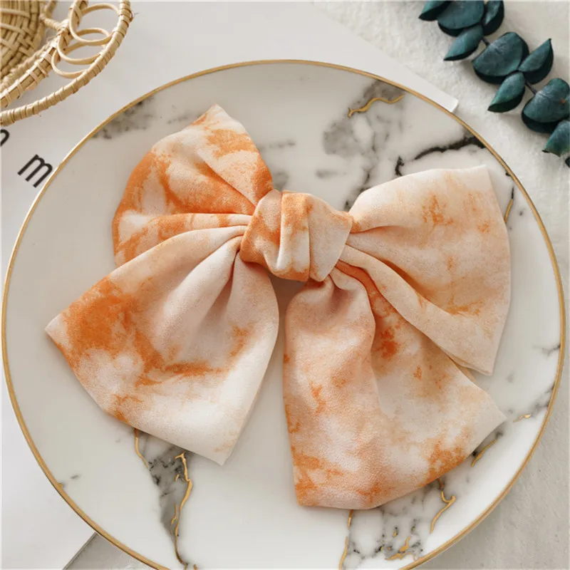 Весна-лето 2020 новинка заколка для волос с галстуком-краской и бантом Весенняя