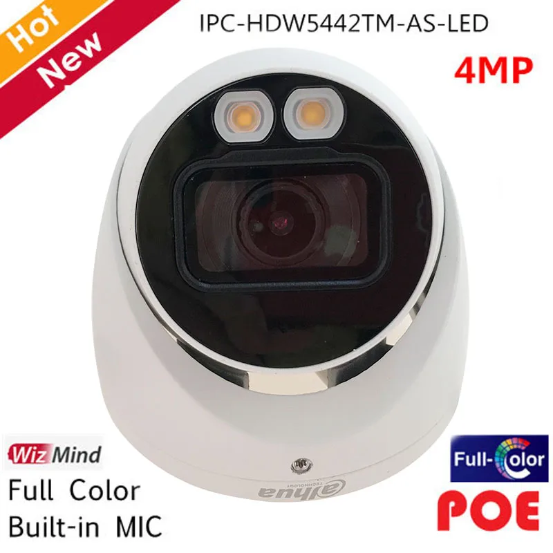 Полноцветная ip камера Dahua Pro AI Series 4 МП 2 ИК светодиода встроенный микрофон