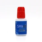 5 бутылок красный Кепки Корея небо клей для наращивания ресниц 1-2s время возрастает до самых мощных Быстрый Оптовая Продажа ресниц для наращивания клей S + безопасности материала (MSDS косметика парфюмерия диспенсер 5 мл черный клей