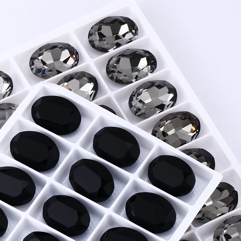 Черный Алмаз Кристалл K9 стеклянные стразы ювелирные изделия для рукоделия