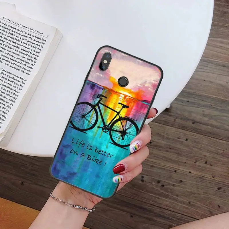 

CYCLING art retro cartoon pattern luxury Phone Case coque For Xiaomi Redmi note 7 8 9 t k30 max3 9 s 10 pro lite