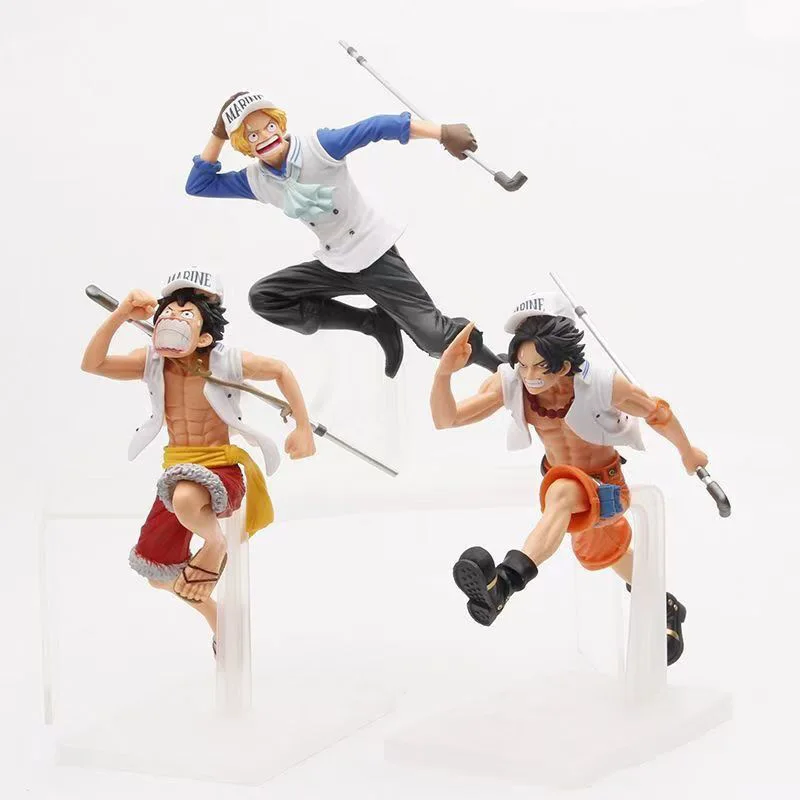 

Japan Cartoons Q Version Anime Action Figures ONE PIECE Monkey D. Luffy PortgasD Ace Sabo Model Toys Figurine Collect Gifts