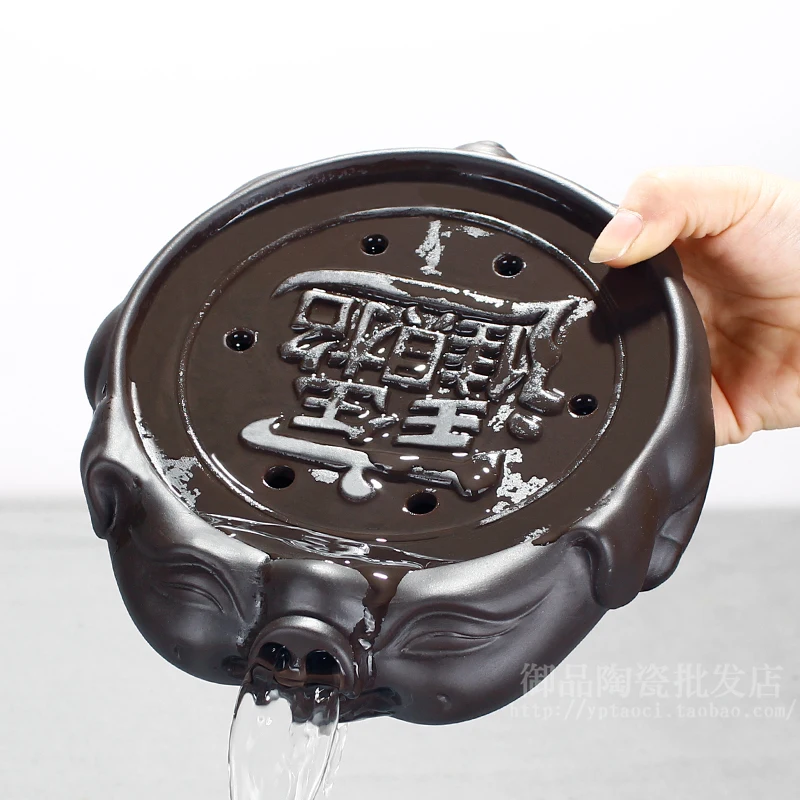 Новый год 1 шт. фиолетовые глиняные чайные лотки для домашних животных талисман