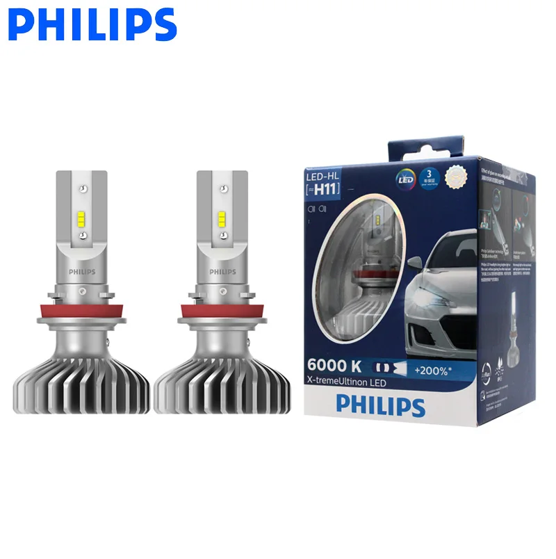 Philips светодиодный H11 22W X treme Ultinon Автомобильная фара Автомобильные