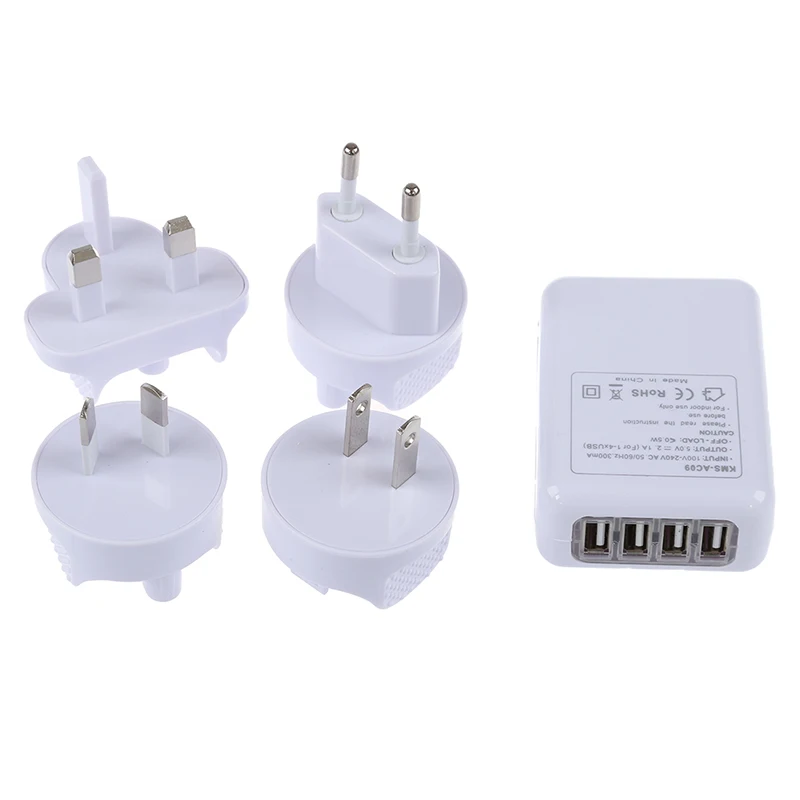 Горячая 3C 4 порт USB адаптер переменного тока США/EU/UK/AU плагин для настенного