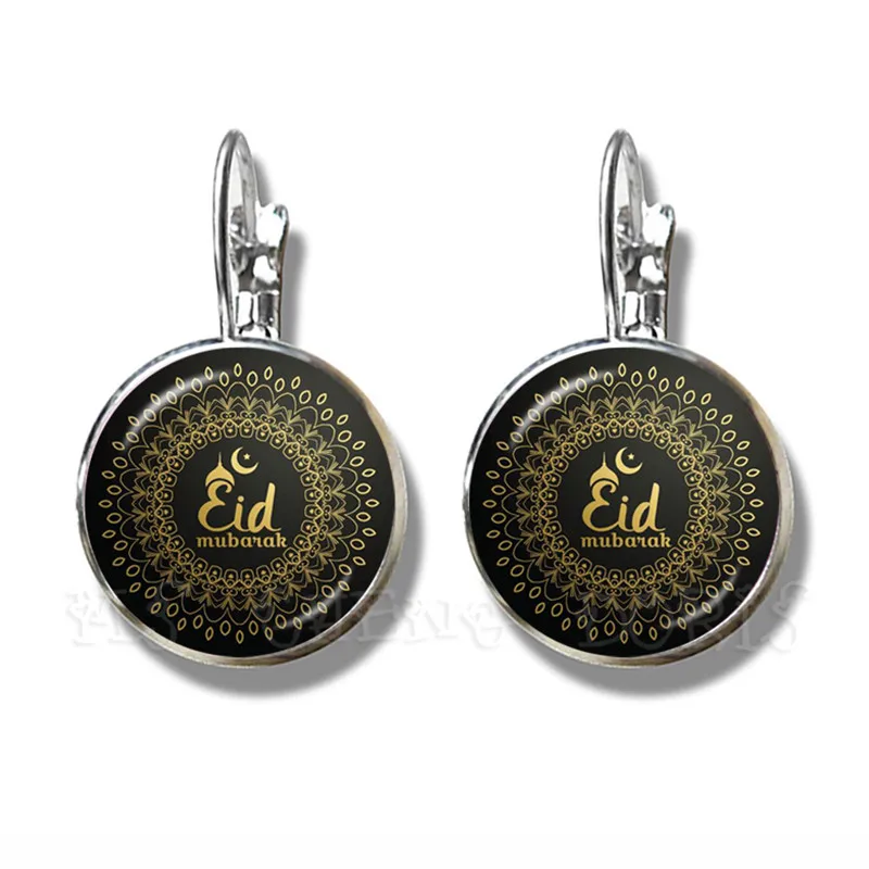 16 мм Стекло кабошон мусульманский исламский Аллах серьги для Мухаммедом