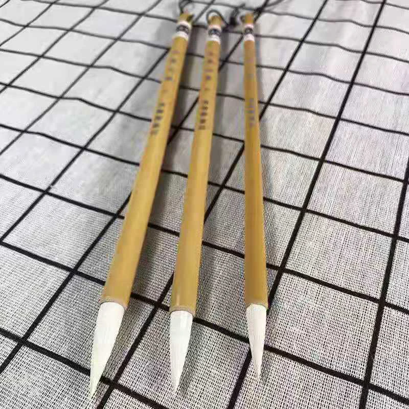 

3pcs Chinese bamboo calligraphy brush traditional ink set brush tools calligraphy ink art painting supplies