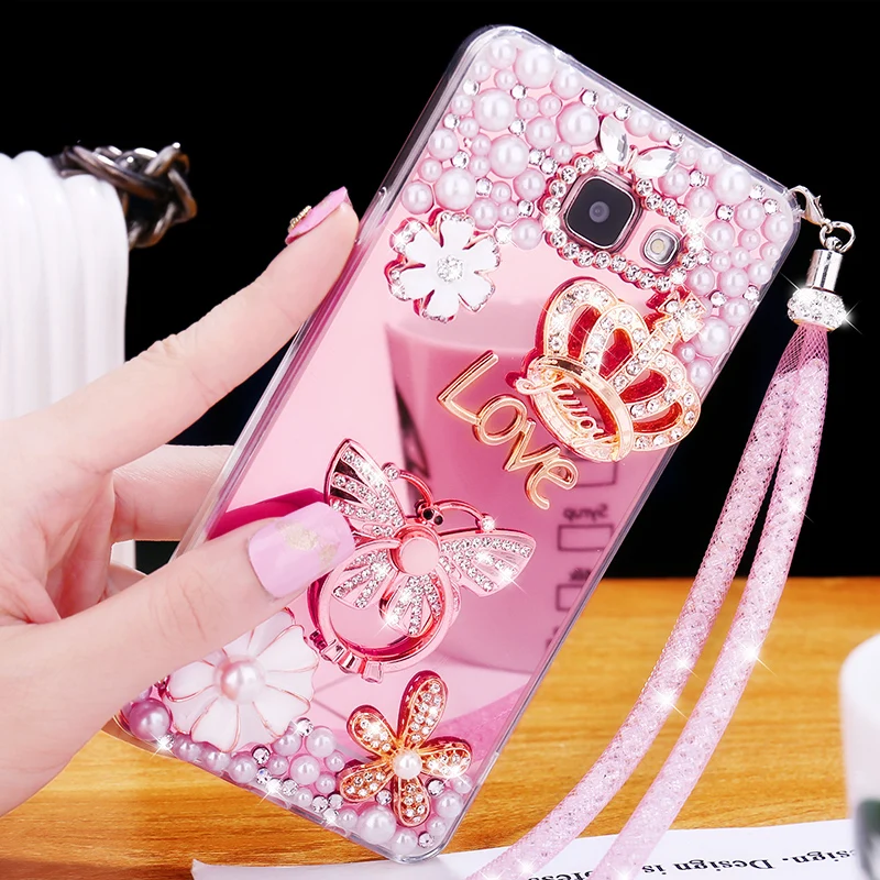 

For Huawei P30 P20 lite Phone case Honor 10i 9X 8X 8A S 20 Pro Mirror Ring Lanyard Cover For Huawei Y7 2019 Y9 Prime Y6 Y5 2018