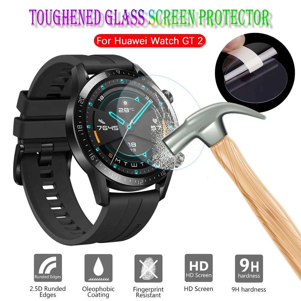 Защитная пленка для Huawei Watch GT2 46 мм 9H HD взрывозащищенное Закаленное стекло полное