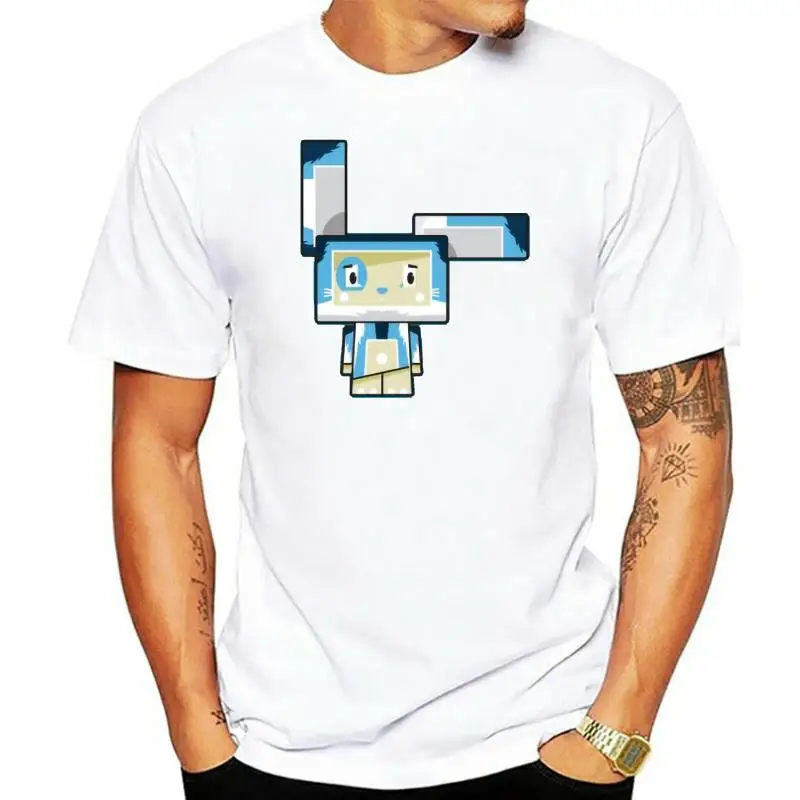 

Printed Men T Shirt Cotton Short-Sleeve New Style Cute Cartoon Blockimals Bunny Rabbit Rabbit And Bunny Women T-Shirt