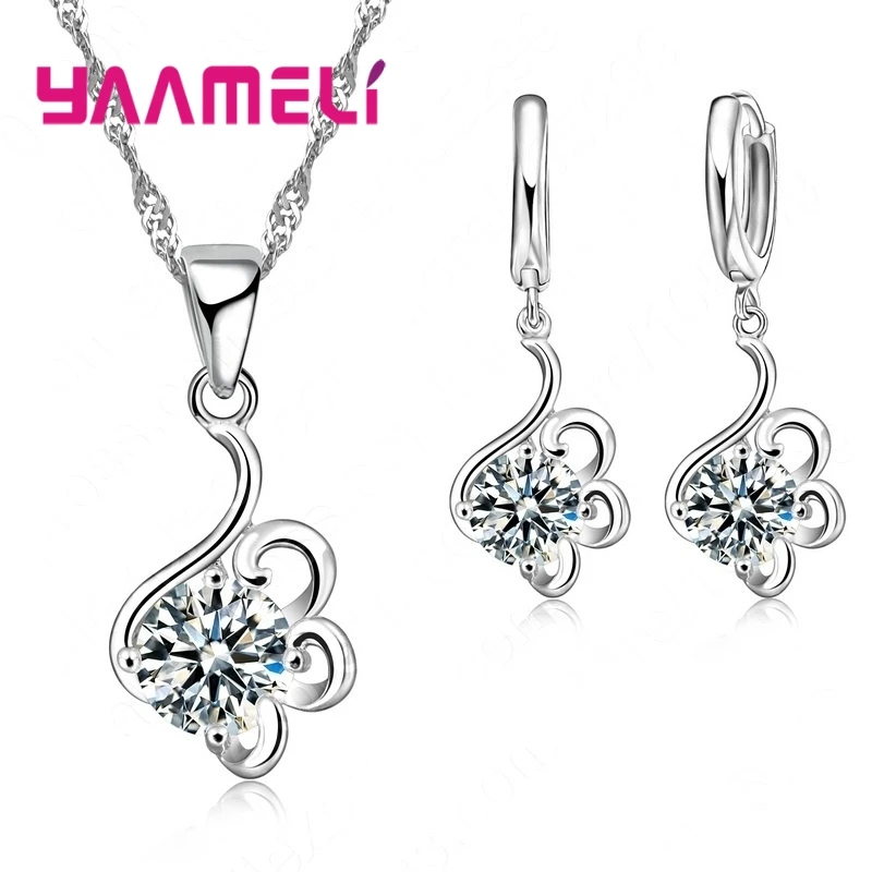 Женский комплект из колье и серёг серебра 925 пробы|necklace earring set|earrings setearring necklace set |