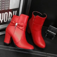 fxycmmcq size 32 50 womens springfall round toe high heel fashion ankle boots m7 8