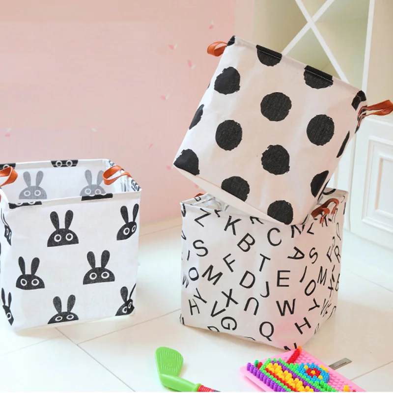 

Корзина для белья из ткани, складная коробка для хранения игрушек с ручками, корзины для хранения из хлопка и льна, бытовые BDF99