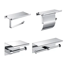 Toilet paper holders 304stainless steel With Phone towel holder For bathroom equipment Bathroom Accessories Toilet roll holder