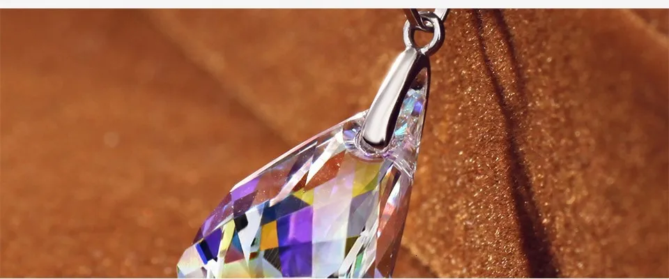 Neoglory, ювелирные наборы, сделанные с элементами SWAROVSKI, Кристальные прозрачные ожерелья и серьги, Свадебные для женщин,, новые подарки T1