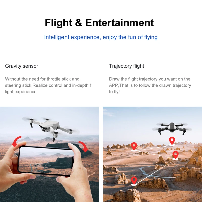 CEVENNESFE 2021 Новый Дрон 4k HD Двойная камера визуальное позиционирование 1080P WiFi Fpv