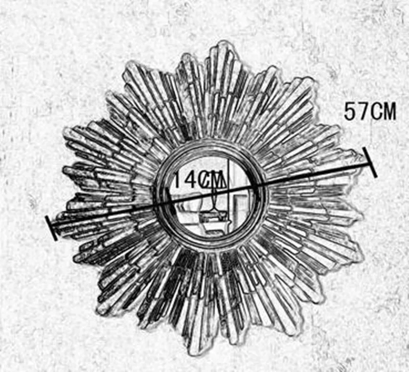 Индивидуальные Dia57cm Европейский Стиль настенные декоративные зеркала зеркало в