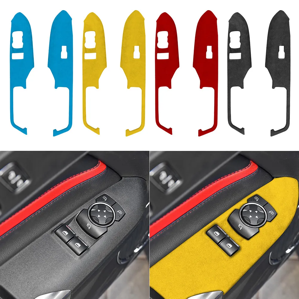 

Alcantara Leather Windo Switch Panel Cover Frame Fit For Ford Mustang 15-19 Windo Switch Panel Cover