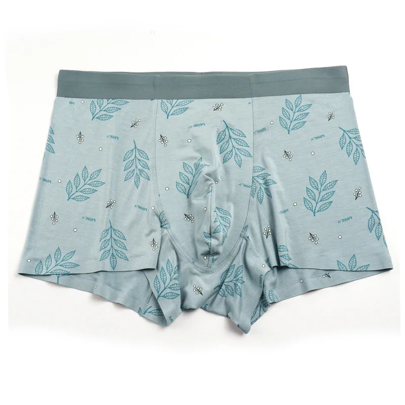 

Underpants Men's Printed Comfortable Underwear Mid-waist Simple Seamless Modal Men's Boxer Shorts Breathable Cute Style