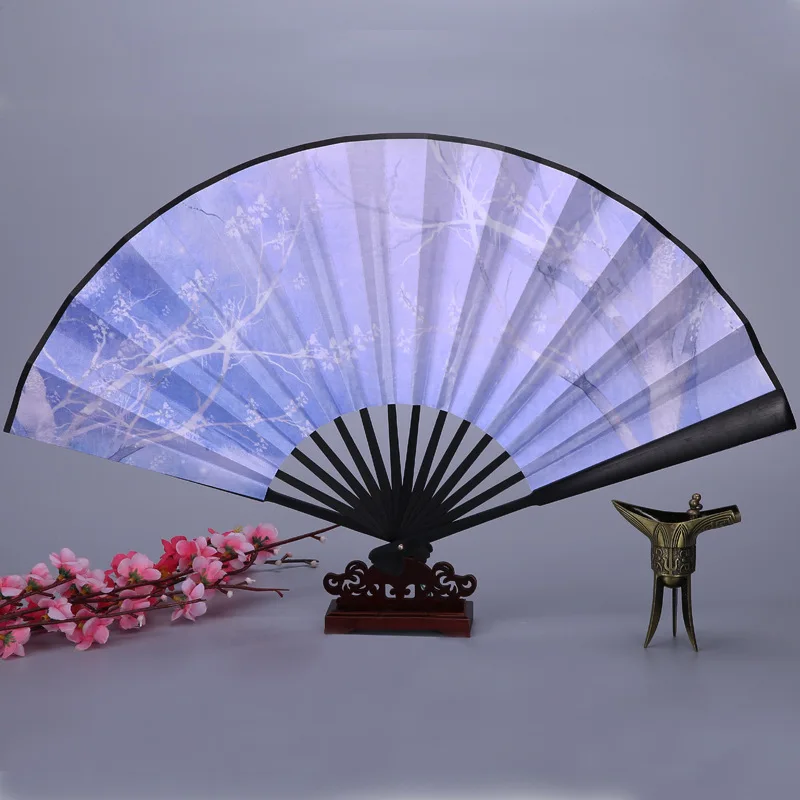 Ancient Style Series Folding Hand Held Fan Female Dance Hanfu Costume With Nine Tailed Fox Chinese Straight | Дом и сад