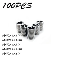 100pcs silver thread repair insert kit set stainless steel for hardware repair toolsm40 71d1 5d2d2 5d3d