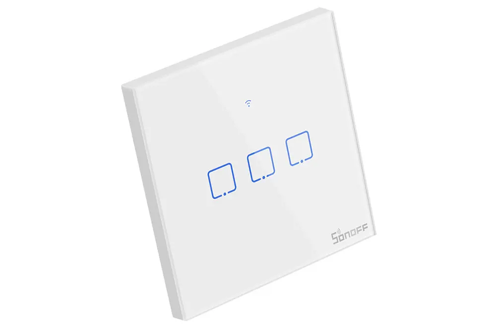 Itead Sonoff T1UK 86 1/2/3 серии TX 433 МГц RF управления Wifi сенсорный выключатель Поддержка LAN работает с Amazon Alexa Google Home IFTTT