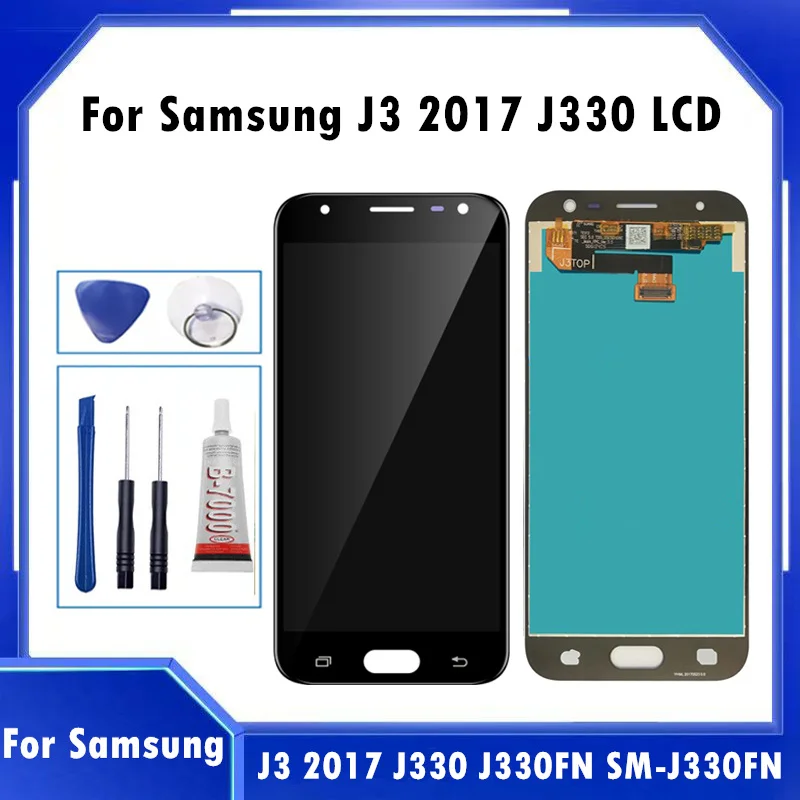 Super Amoled для Samsung Galaxy J3 2017 J330 J330FN SM J330DS ЖК дисплей с сенсорным экраном и дигитайзером