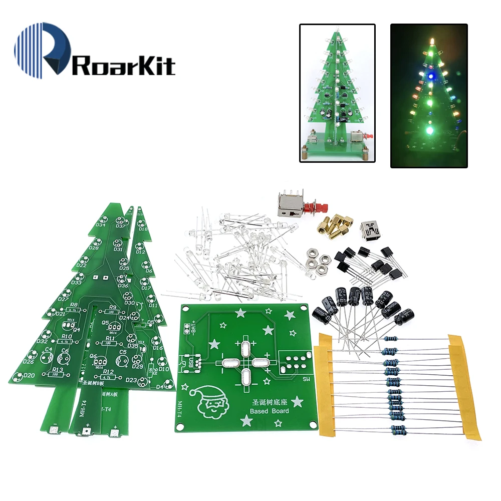 Трехмерная 3D цветная Рождественская елка Набор для творчества