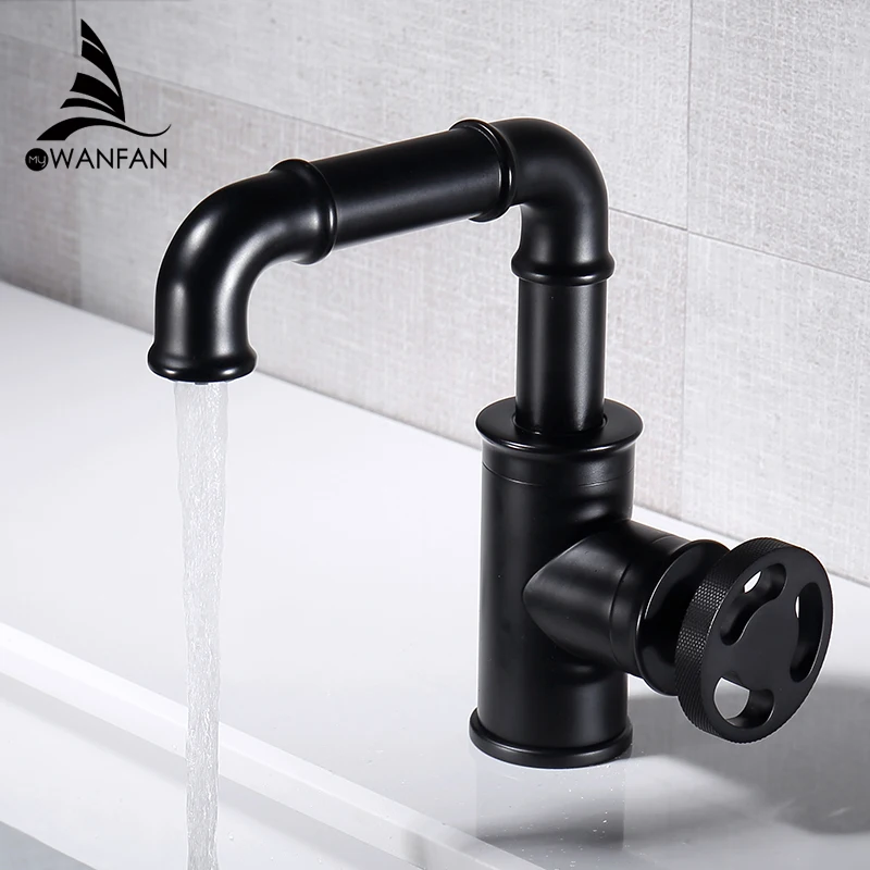 

Basin Faucets Black Color Brass Crane Bathroom Faucets Hot and Cold Water Mixer Tap Contemporary Mixer Tap torneira WF-20A02