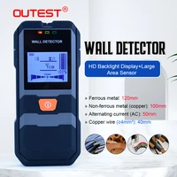 outest digital wall detector metal objects steel wire copper tube finder depth ferrous metal depth 120mm with backlight screen