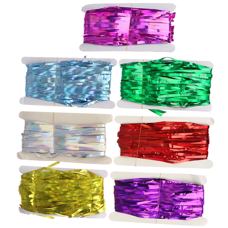 1/2 м цветные металлические блестки из фольги бахрома занавеска украшение на день