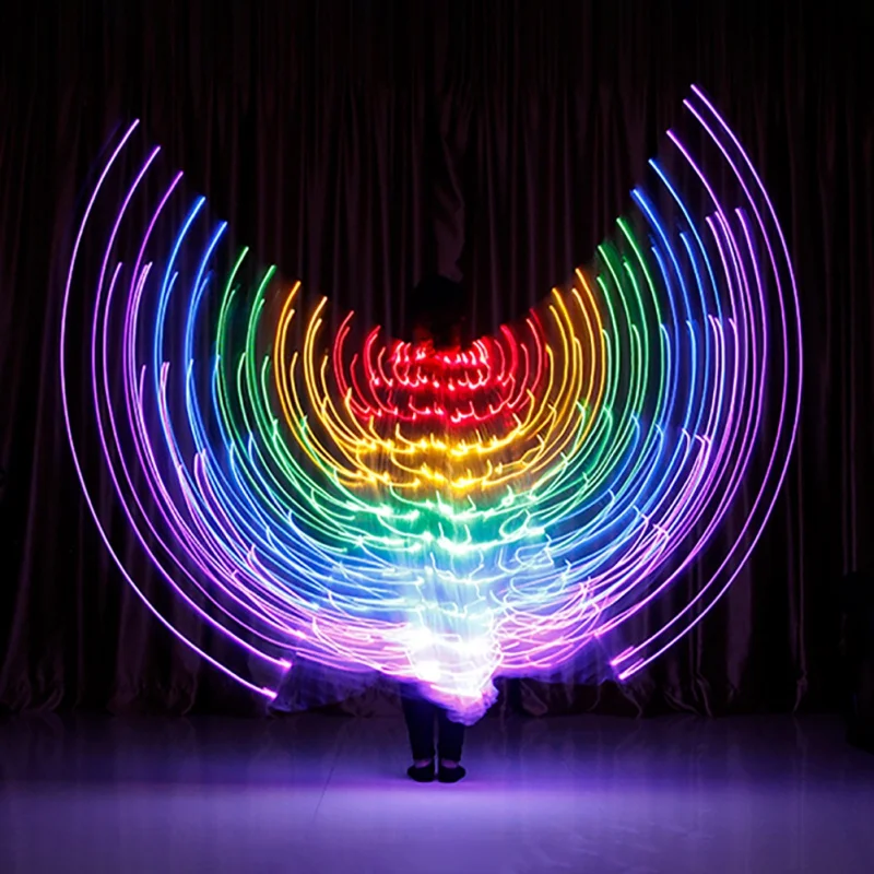 

LED dance wings butterfly glow dance halloween color fluorescent show christmas belly dance wings