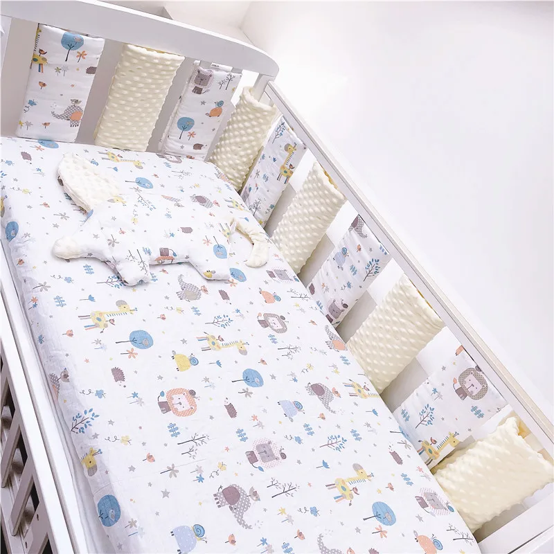 

10pcs Newborn Bed Fence Baby Crib Bumper Drop-proof Cotton Crib Fence Barrier Kid Bedside Protector Pillow Anti-collision Bumper