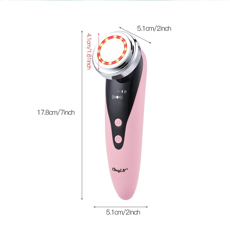 

LED Photon Light Therapy Face Beauty Massager Facial Lifting Wrinkle Removal Skin Rejuvenation Acne Remover Ionic Anti Age Tool