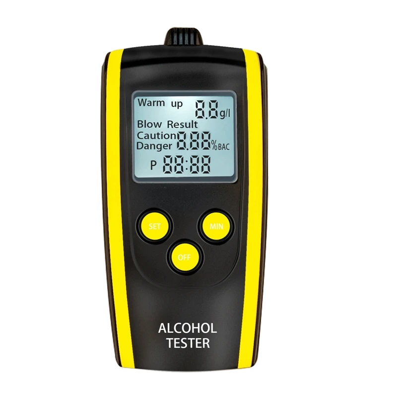 

Ethanol Tester Wine Liquor Tester Portable Detector Safety Fast Accurate Audible Alarm For Testing After Drinking