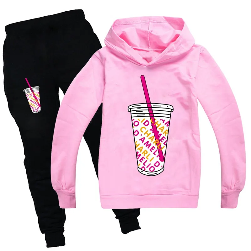 kids charli damelio costume for girls boys christmas birthday clothing long sleeve children sport suits hoodies tops pants sets free global shipping