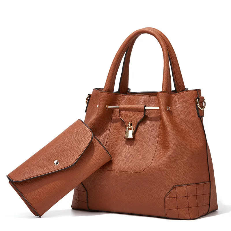 

Women's bag 2021 summer fashion lychee pattern portable son and mother bag large capacity single shoulder slant large bag