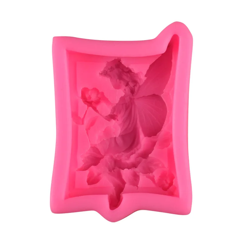 

Little Fairy Fondant Silicone Mold Chocolate fudge mould Angel cake decoration mould DIY baking soap mold silicone molds