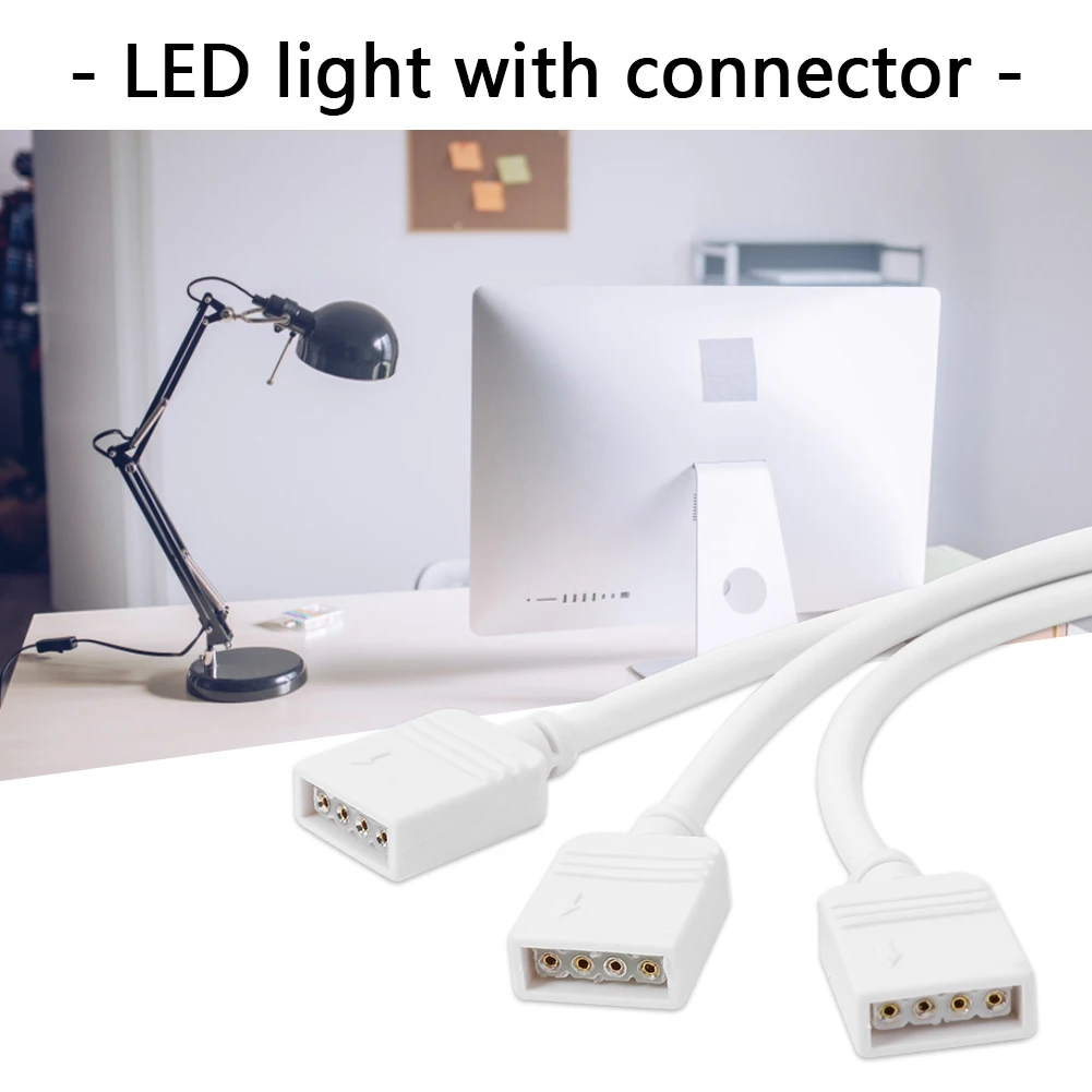 4 контактный разветвитель RGB Удлинительный кабель светодиодный светильник